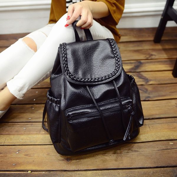 

new washed style pu bag korean casual new backpack washed backpackstyle pu bag korean casual backpack