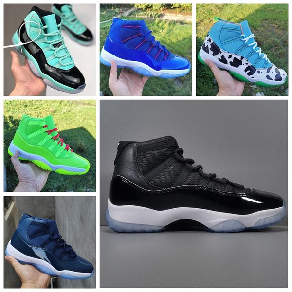 

new men shoes gamma space jam 11 gs jumpman basketball shoes 11s royal blue athletic sneakers mens designer trainer zapatos us7-13