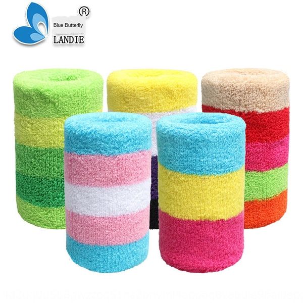 

xb6g9 cotton clip color wristband men's and women's sports sweat-absorbing badminton badmintonwool ball badmintonbasketball badmin, Black;red