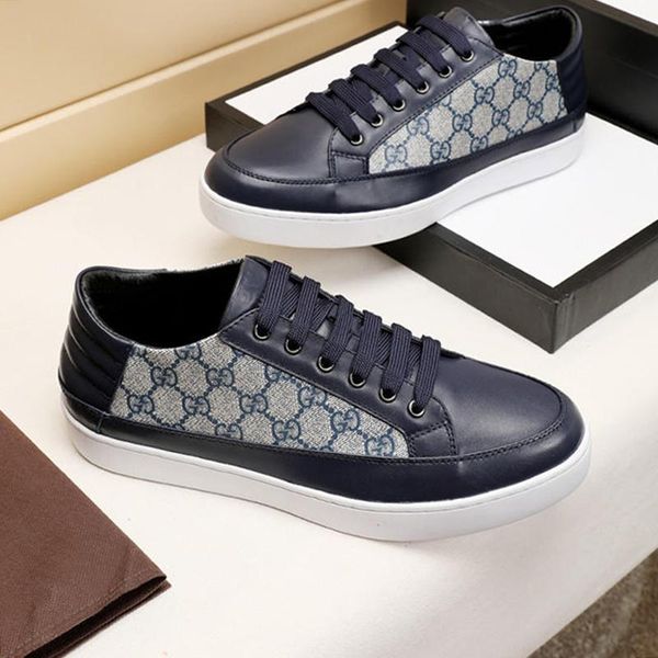 

men shoes with original box chaussures de sport pour hommes fashion comfortable mens shoes lace up italy trend casual shoes, Black