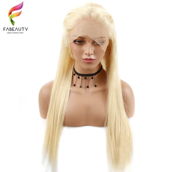 

honey blonde lace front human hair wigs brazilian straight lace frontal wig pre plucked with baby hair #613 blonde remy wigs, Black