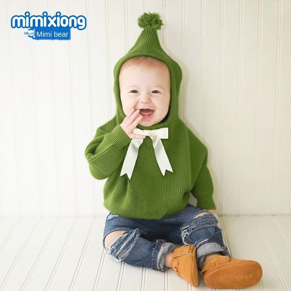 

ins butterfly baby hooded sweater bow simple batdie ins bat shirt butterfly bat shirt baby hooded sweater bow simple batdie, Blue