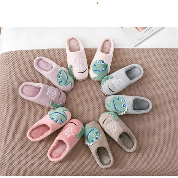 

toddler boys girls fluffy little kids shoes warm cute animal home slipper children' slippers baby slippers children' shoes, Black;grey