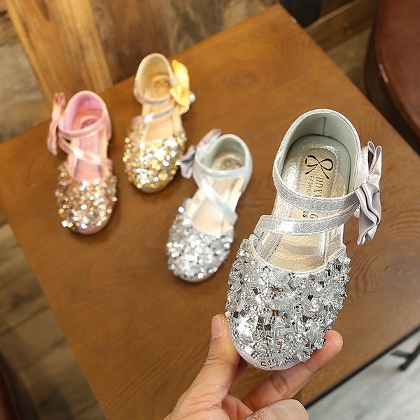 

20 new sandals bowknot sequins lady baotou children's shoes slippers children's shoes slippers baby, Black;red