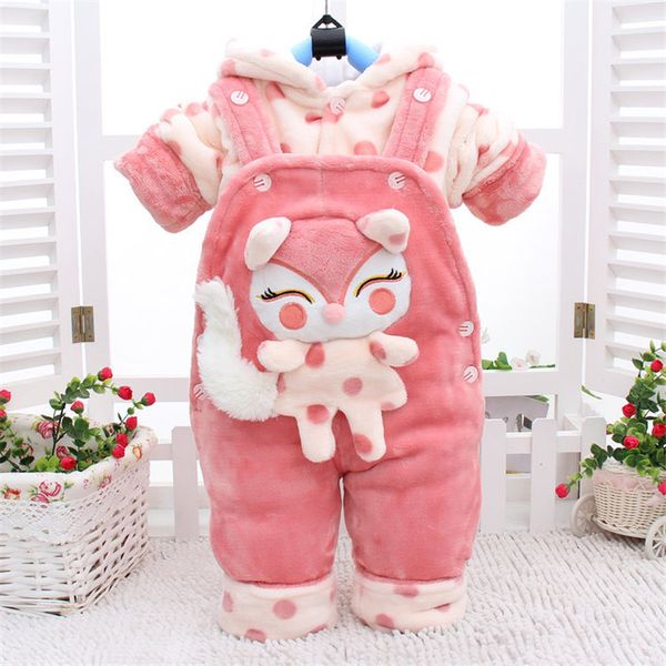 

baby winter clothes suit for newborn girls thick warm velvet coats +jumpsuit 2pcs infant clothing sets outfits baby boy clothes, White