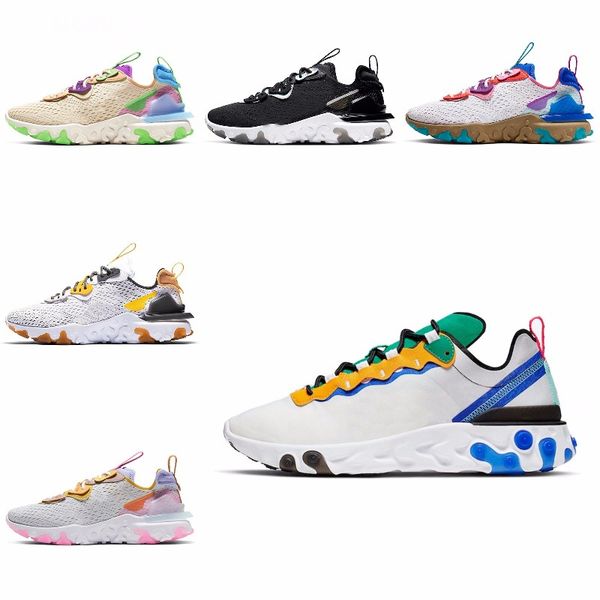 

new ashion react element running shoes fo men women light bone triple black royal solar team red mens trainers sports sneaker runner s#07383