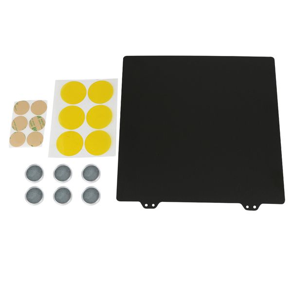 

3d printer build plate heatbed spring steel sheet 220 x 220mm/ 8.7x8.7 inch with 9pcs circular magnets