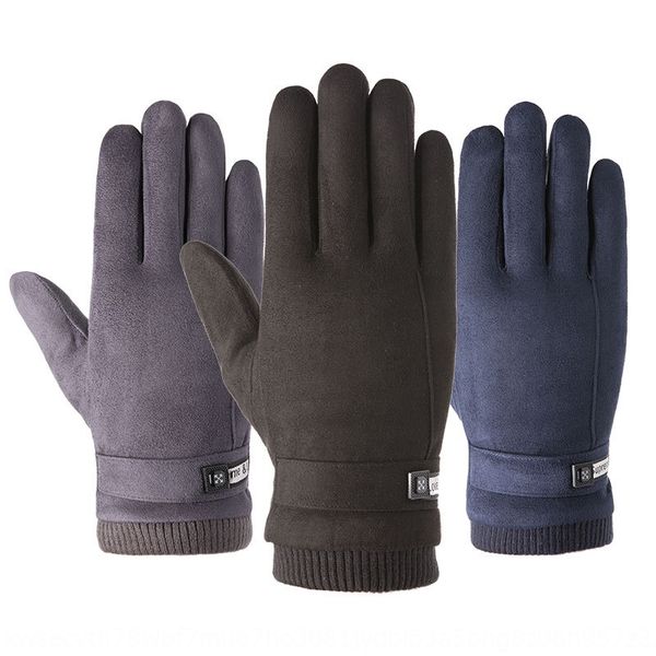 

warm warm bicycle gloves men's n907 suede winter winter touch screen gloves driving outdoor cycling fleece anti-slip