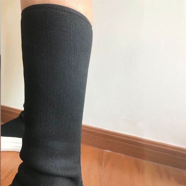 

long boots for women canvas knee high boots high street female platform boots 172120e50, Black