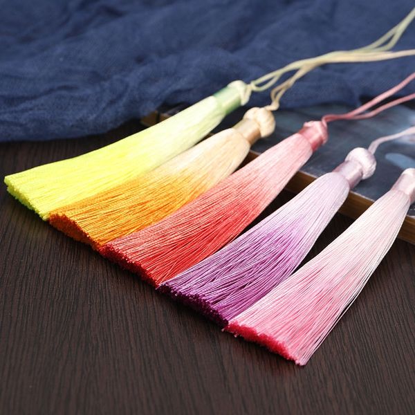 

ilcey colorful gradient tassel chinese knot chinese knot handmade accessories sui zi ancient style headdress accessories han clothing bag be, Silver