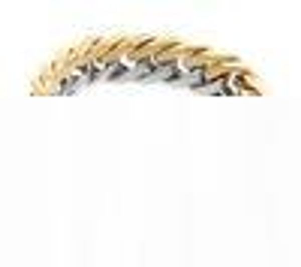 

two tone 120g heavy men`s stainless steel cuban curb link bracelet(8.7"x 18mm, Black