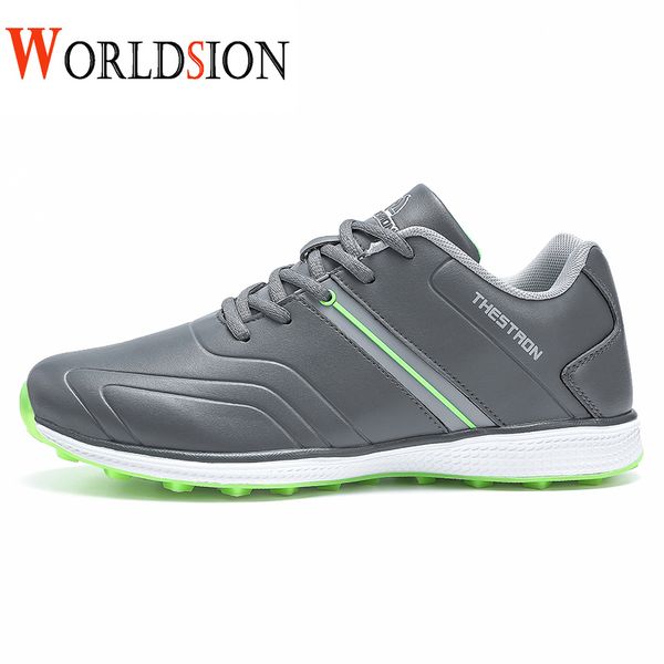 

new golf shoes men waterproof golf trainers sneakers big size 6.5-13 anti slip outdoor grass walking shoes men light sneakers