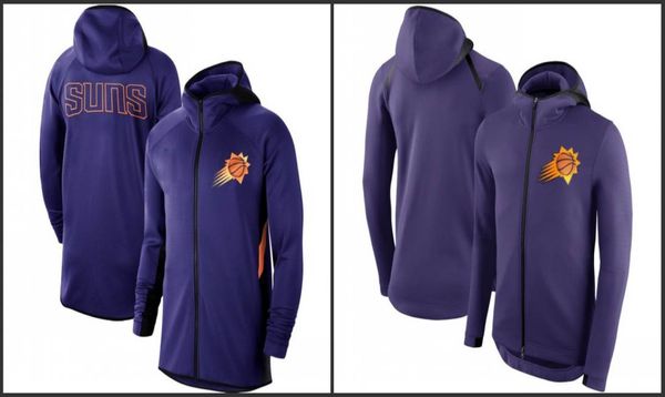

phoenix suns men training sweatshirt authentic showtime therma flex performance full-zip hoodie