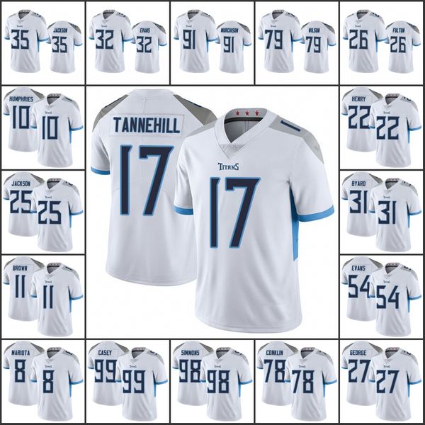 

tennessee titans men #8 marcus mariota 17 ryan tannehill 22 derrick henry women youth nfl white draft vapor limited jersey