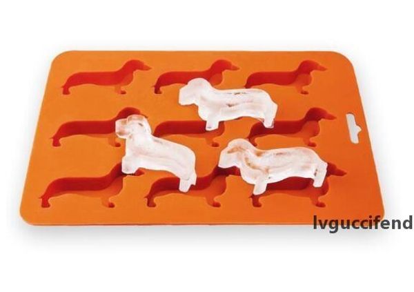 

9 cavity silicone dachshund puppy ice cube chocolate cookie mold diy home ice tray kitchenware ice cube manufacturing