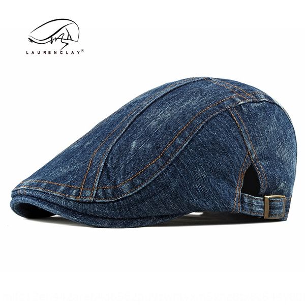 

summer autumn new washed denim men's british front cap women's korean style cap fashion beret beret, Blue;gray