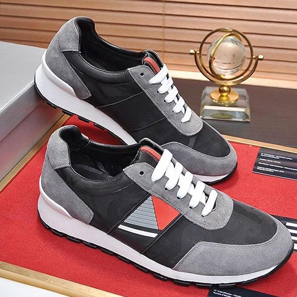 

technical fabric sneakers men 's shoes outdoor walking footwears low lace -up men shoes fast delivery with origin box, Black
