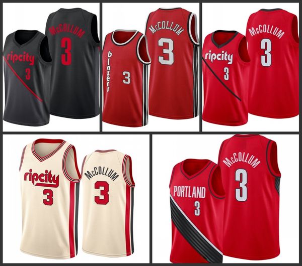

portland trail blazers c.j. mccollum men city basketball jersey, Black