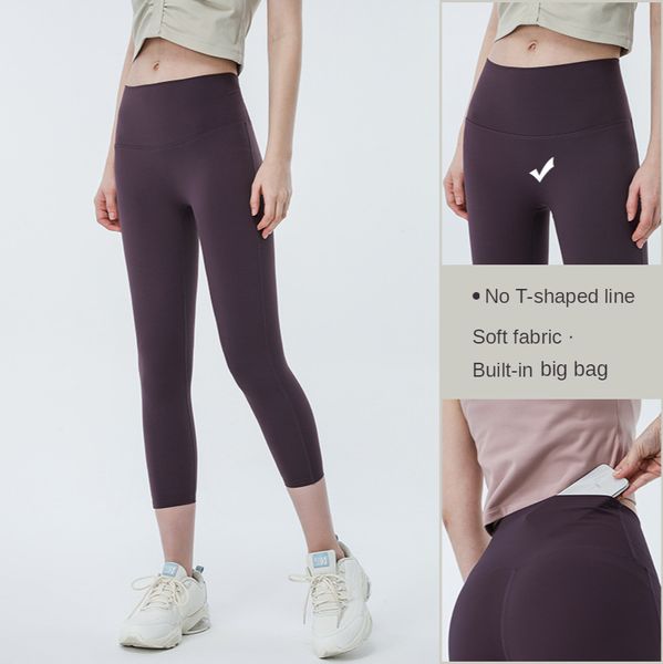 

yoga outfits seamless fitness pants leggings shape hip lifting tight sports high waist and raising cropped, White;red
