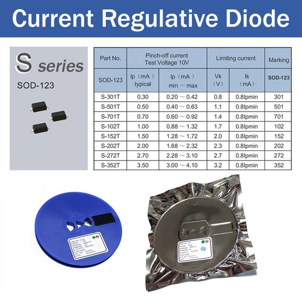 

crd ток диода регулятивная, s-301t, 501t-s, s-701t, 102t-s, s-152t, 202t-s, s-272t, s-352t, сод-123, применяются к датчикам, измерительные п