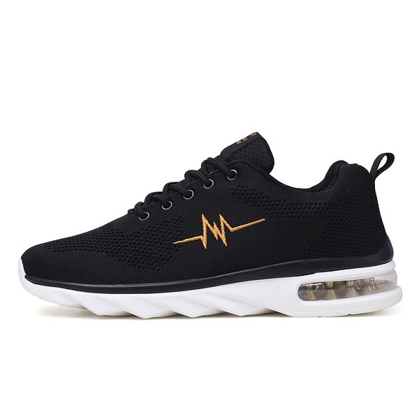 

hy running shoes mesh breathable walking sneakers for men summer casual comfortable non-slip wear-resistant shoes, Black