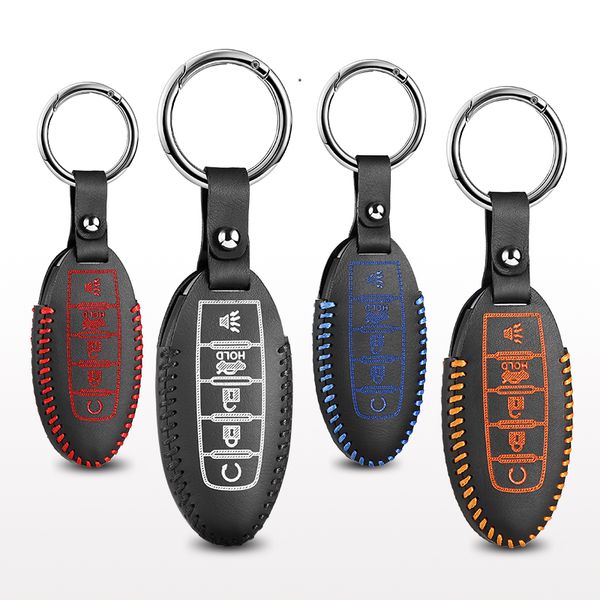 

leather key cover for nissan patrol 2017 2018 car key case holder new key