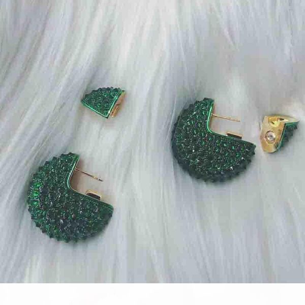 

u europe and america fashion women earrings yellow gold plated full cz earrings hoops for girls women for party wedding, Golden;silver