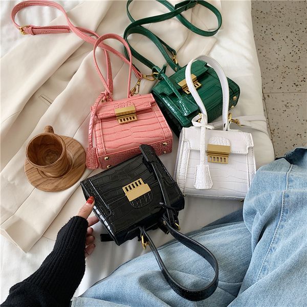 

mini pu leather crossbody bags for women 2020 summer stone pattern shoulder messenger handbag female tote handbags