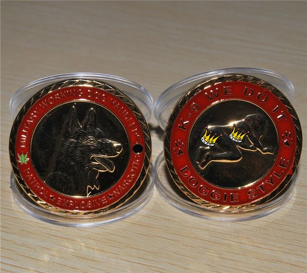 

k9 military working dogs handler challenge coin