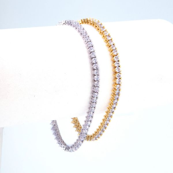 

cross border european and american foreign trade zircon single row bracelet full diamond simple with extended chain bracelet gift girl