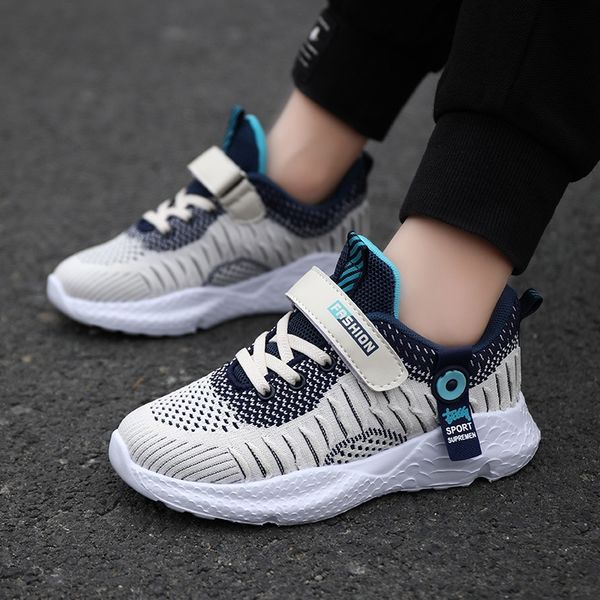 

klano лета новых boyssports осень 2020 мода сетки дышащей средние и больших кроссовки обуви shoeschildren модной детской обуви, Black