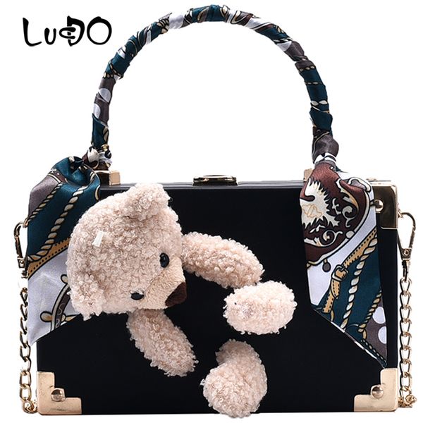 

high-grade fashion bear bag 2020 new wave summer handbag shoulder messenger wild chain box bag handbags and purses sac a main