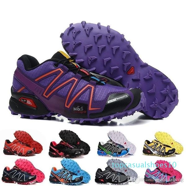 

speedcross 3 shoes women summer sports hiking waterproof outdoors off-road running speedcross iii 1s sneakers 36-40 t10, Black