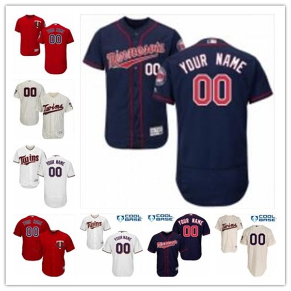 

baseball jerseys minnesotatwins twin men women youth red white jersey custom any name number, Blue;black