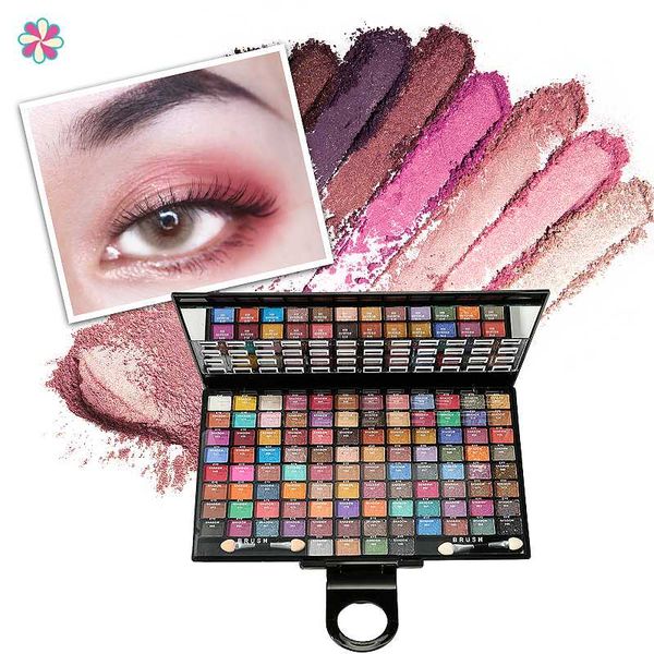 

100 цветов блеск eyeshadow palette shimmer водонепроницаемый долговечность eyeshadowcy