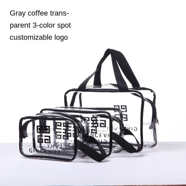 

szjrj waterproof plastic cosmetic large waterproof thickened plastic bag capacity travel storage portable pvc transparent wash bag thickened