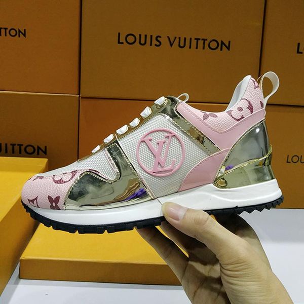 

new womens sports shoes breathable with box women shoes sneakers luxury chaussures de femme run away sneaker footwear zapatos de mujer, Black