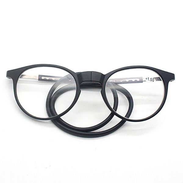 

шея висячей reading glasses magnetic унисекс регулируемой tr90 рамка близорукость пресбиопия рецептурных очки + 100 + 150 + 200 + 250, White;black