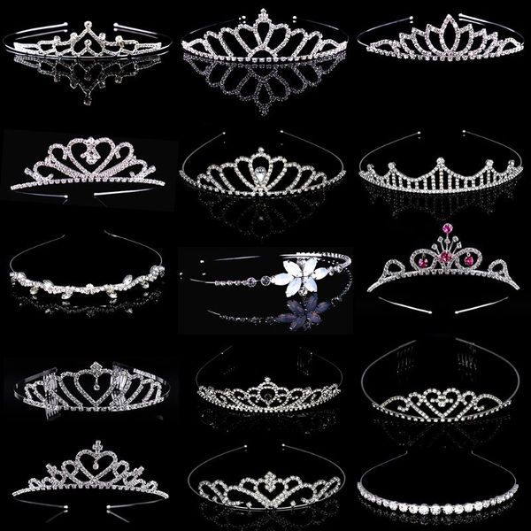 

beautiful princess tiaras crowns headband kid girls lover bridal prom crown wedding party accessiories hair jewelry headdress, Golden;silver