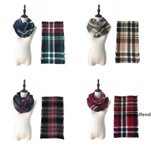

burst sell colorful scarves plaid printed imitation cashmere women loose collar winter and autumn scarf 87*50cm 10 89jh e1