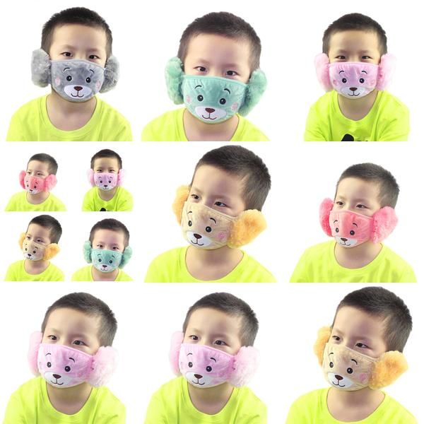 

cute bear design women ear earlint dust mask mouth windproof protective winter masks girls fog flu face cotton masks vmbik bdegarden