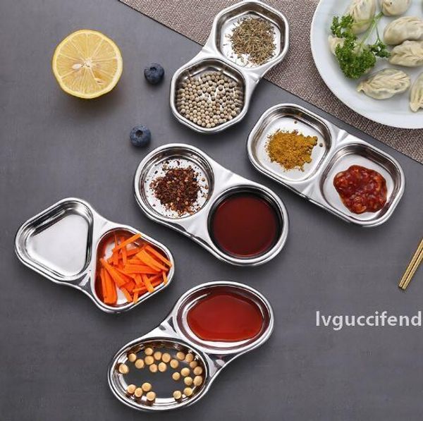 

304 stainless steel soy sauce dish with double taste