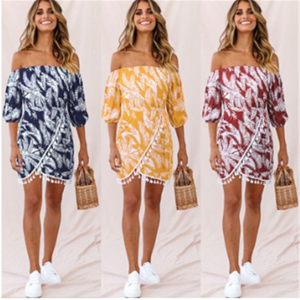 

party dresses dress women summer 2021 chinese style print off shoulder vestidos robes kobieta sukienka jurken robe femme, White;black