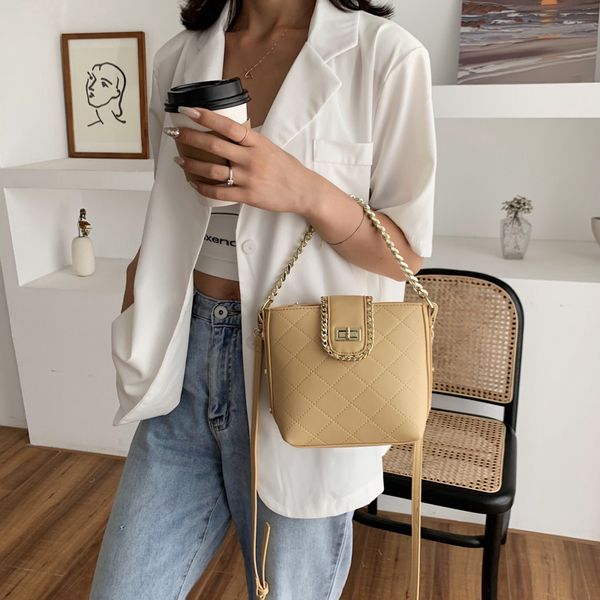 

women chains small flap mini messenger bag female fashion designer handbag shouder vintage plaid crossbody long strap bolsa