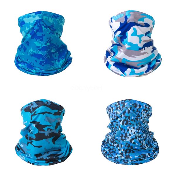 

camouflage scarf bandanas face mask summer sun protection silk chiffon handkerchief outdoor half face dust-proof scarves fy6129#394, Black