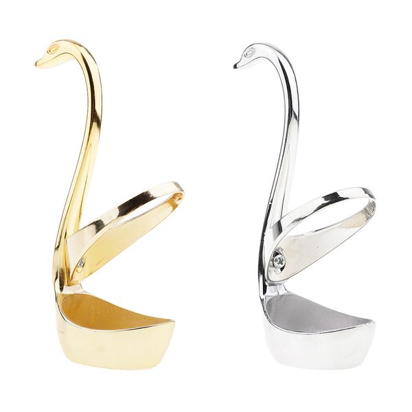 

2pcs swan figurine cutlery holder fork spoon flatware storage caddy