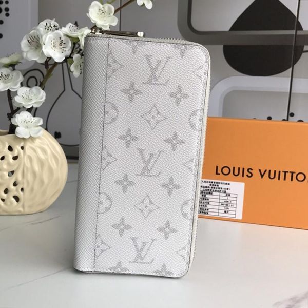 

luxury designer men bag wallet purses simple style leather long wallets money coin pocket card holder mens zipper purses with origin box
