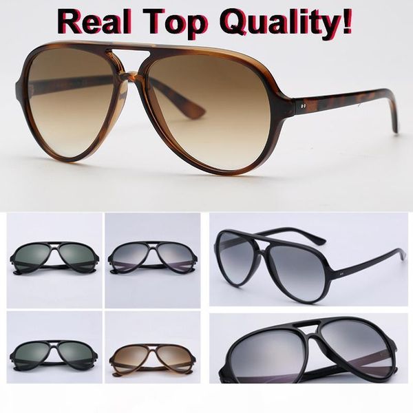 

4125 aviation brand sunglasses retro classical sun glasses 5000 model acetate frame g15 lenses original packages cat design, White;black