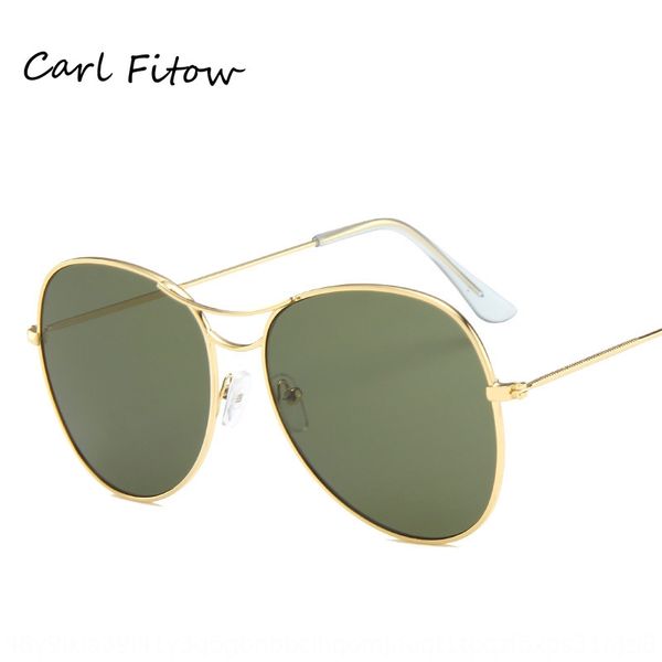 

metal sun fashion all-match sun personalized fashion sun men's and women's street glasses double beam glasses, White;black