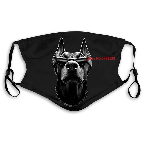 

doberman with shades and necklace cool dog lover men men slim fit xx mask women kids pm25 azphr